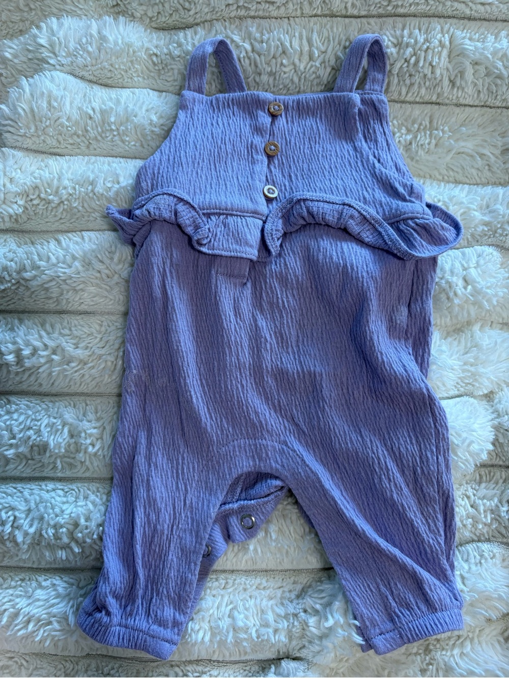 7/$30 Carter's Lilac Ruffle Romper - Lavender Purple